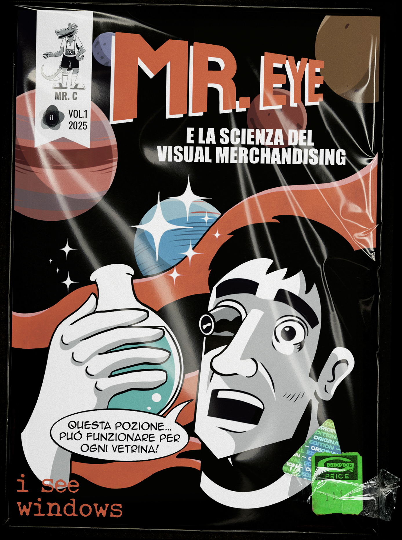 Il fumetto sulla consulenza VM: Mr. Eye e la Scienza del Visual Merchandising. Concept & Editing:Peter Hamer & Adriano Donato La Vitola.