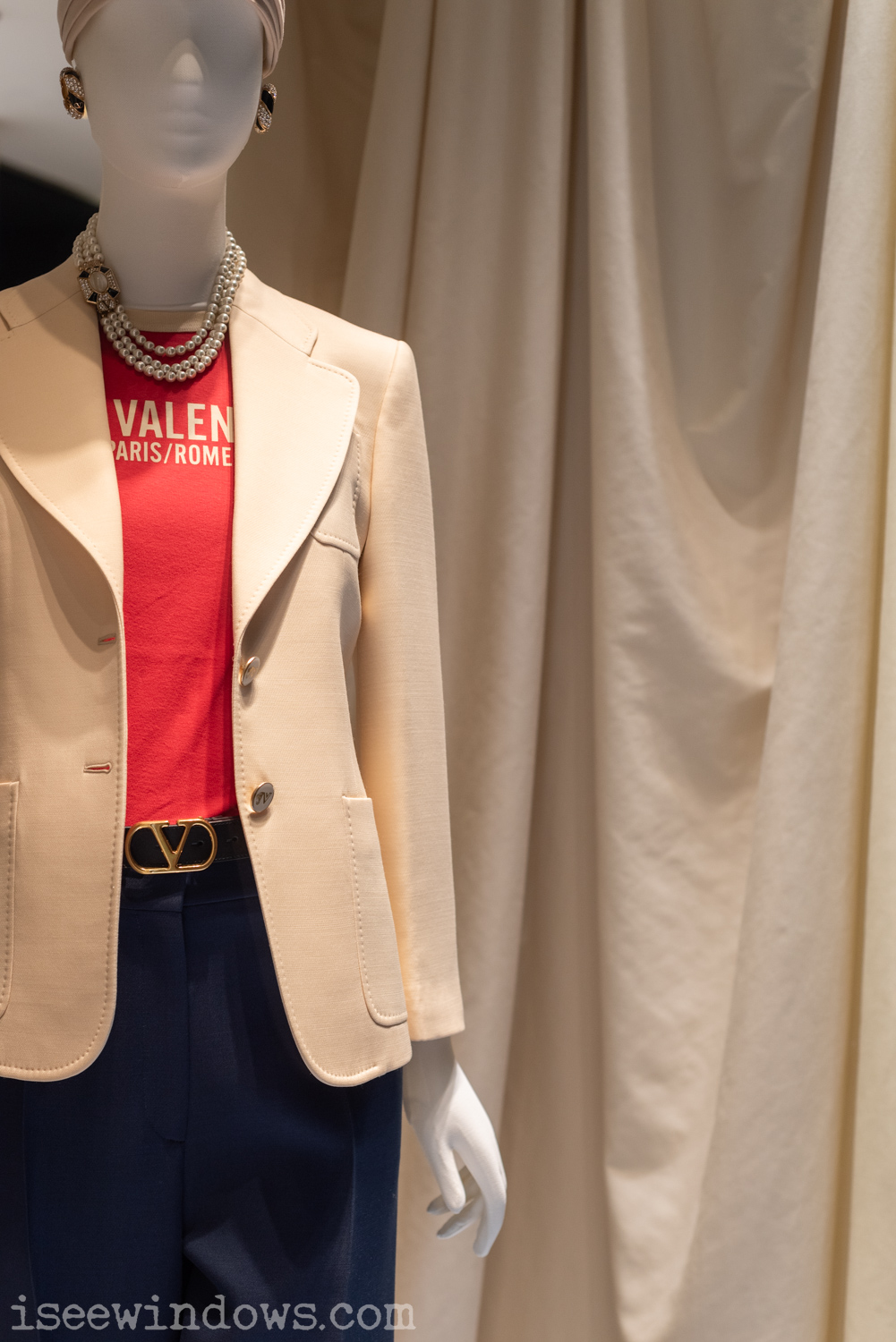 2025/01 Valentino full window display detail retail photo
